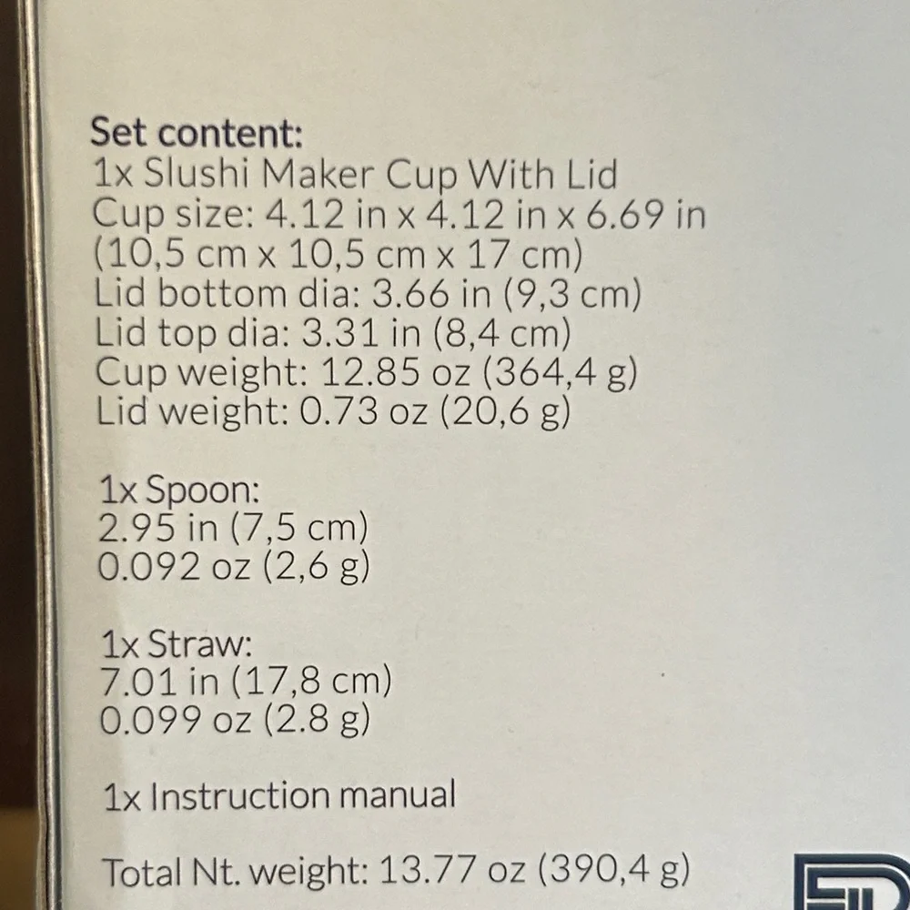 Slushie Maker Cup - 3 pc NEW in Box